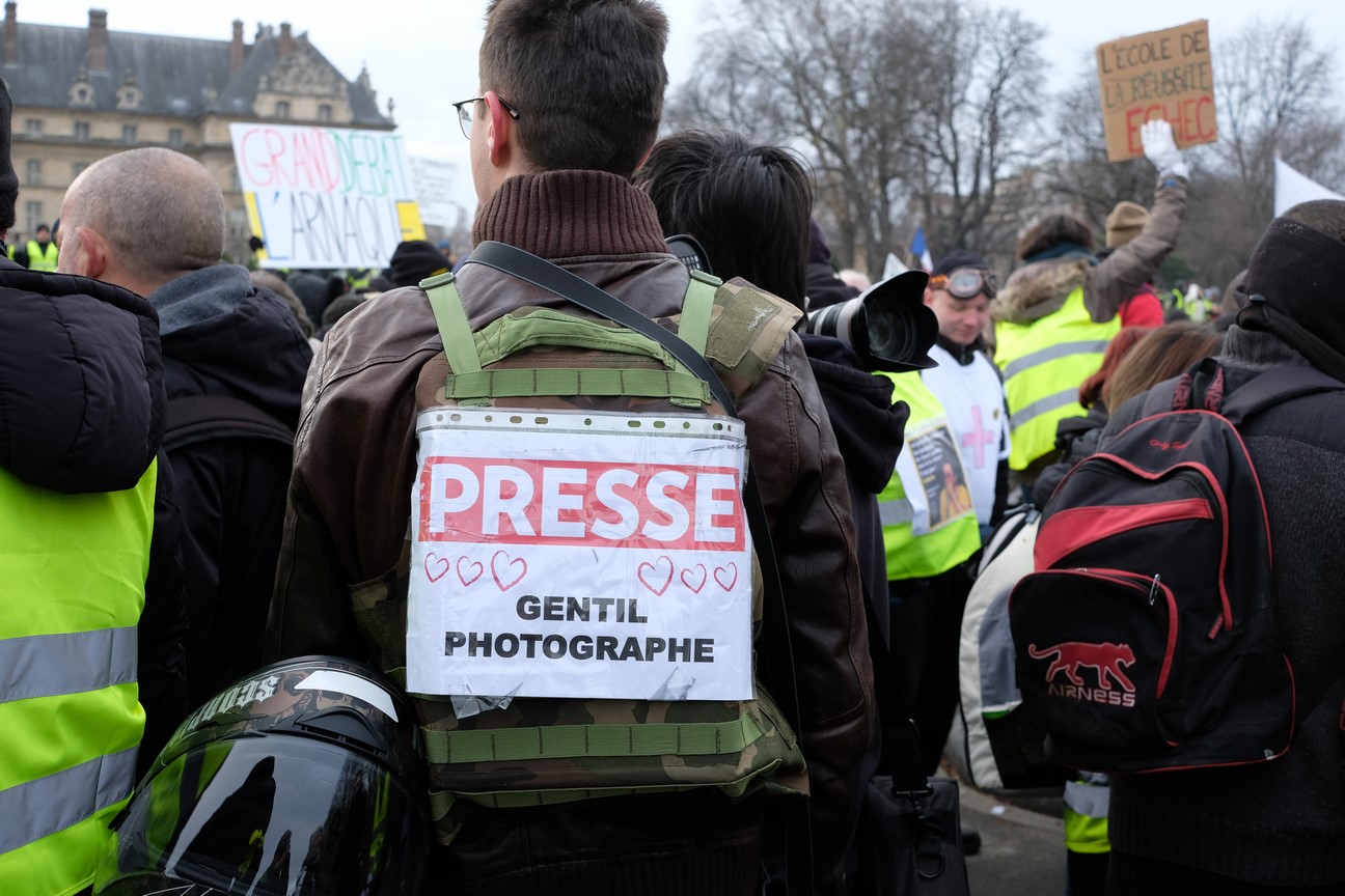 010 Paris Gilets jaunes acte X des Invalides aux Invalides janvier 2019 (Journalistes médias) (1) (Copier)