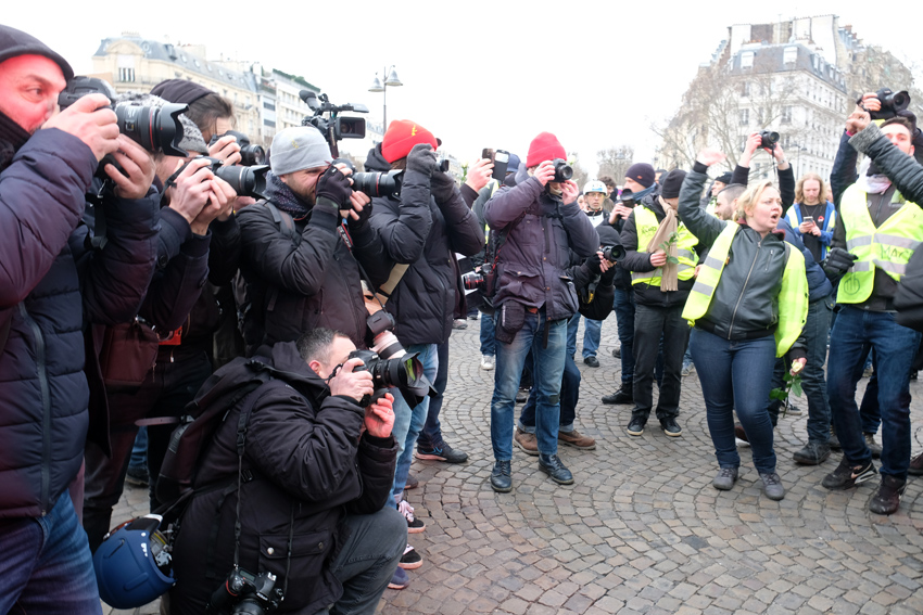 Paris Gilets jaunes acte X des Invalides aux Invalides janvier 2019 (Journalistes médias) (7)